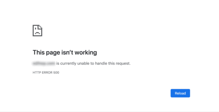 Downtime status example 
