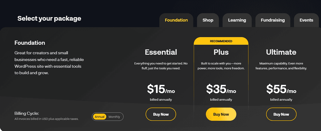 stellarsites pricing